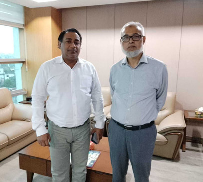 উন্নয়ন পরিকল্পনা নিয়ে প্রধান প্রকৌশলীর সঙ্গে জনাব তানভীর সিনহার মতবিনিময়